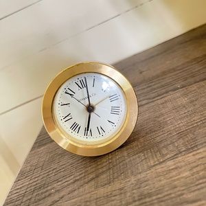 Tiffany & Co Brass Desk and Table Clock